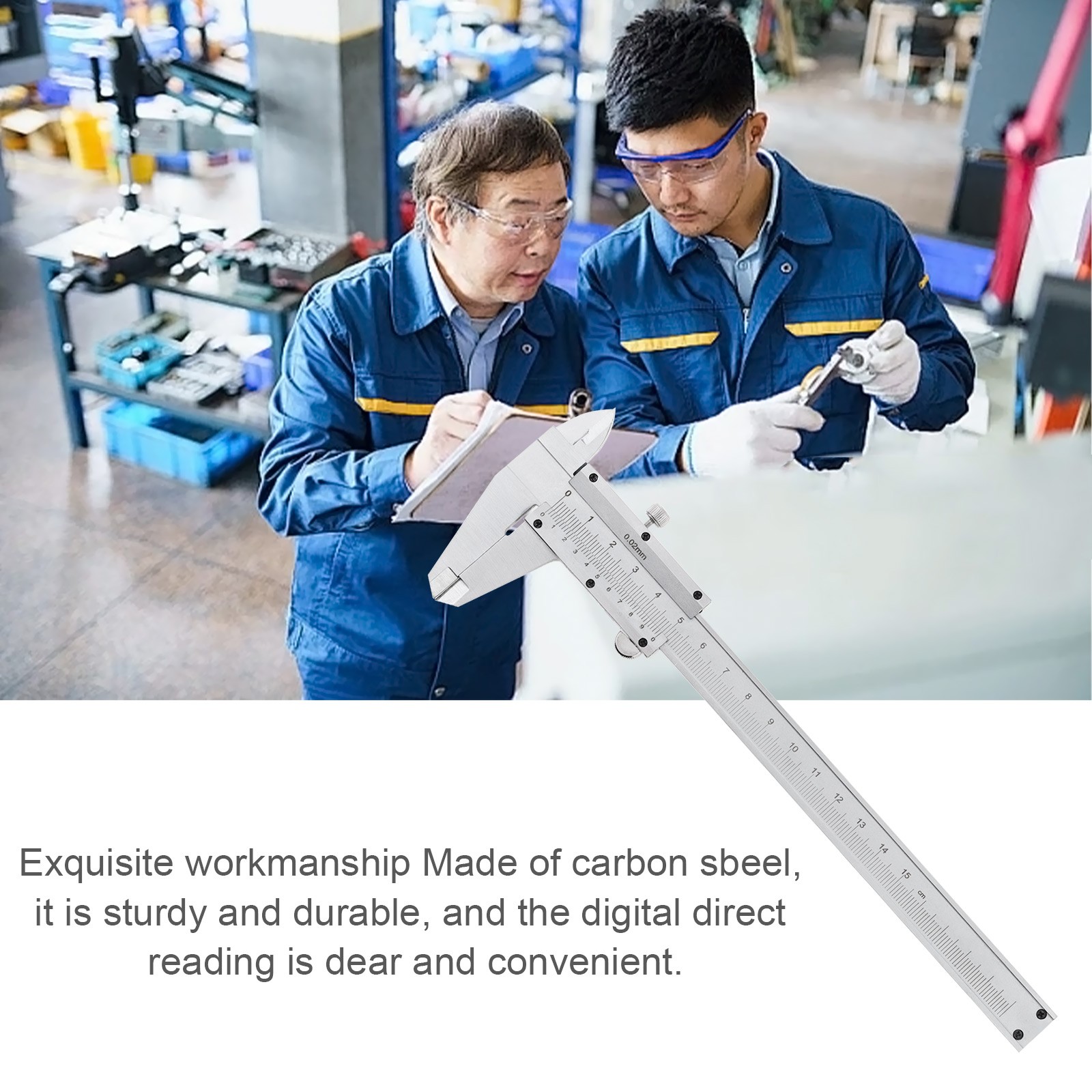 Vernier Calipers 0-150mm 0.02mm High Precision Manual Measuring Tool