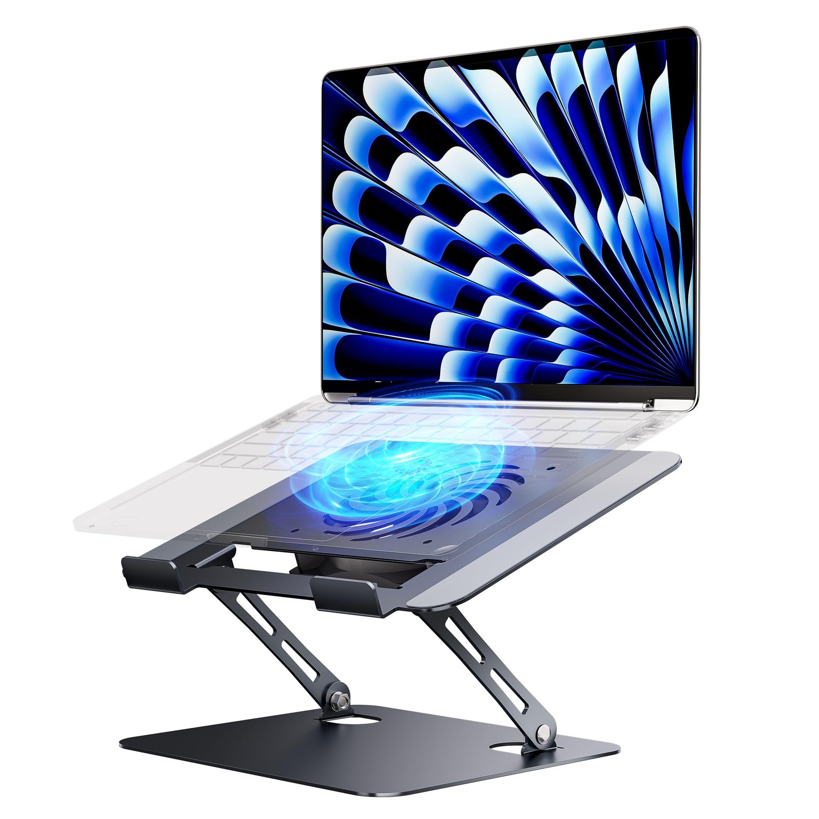 Adjustable Ergonomic Laptop Stand Portable Foldable Aluminum Riser Holder