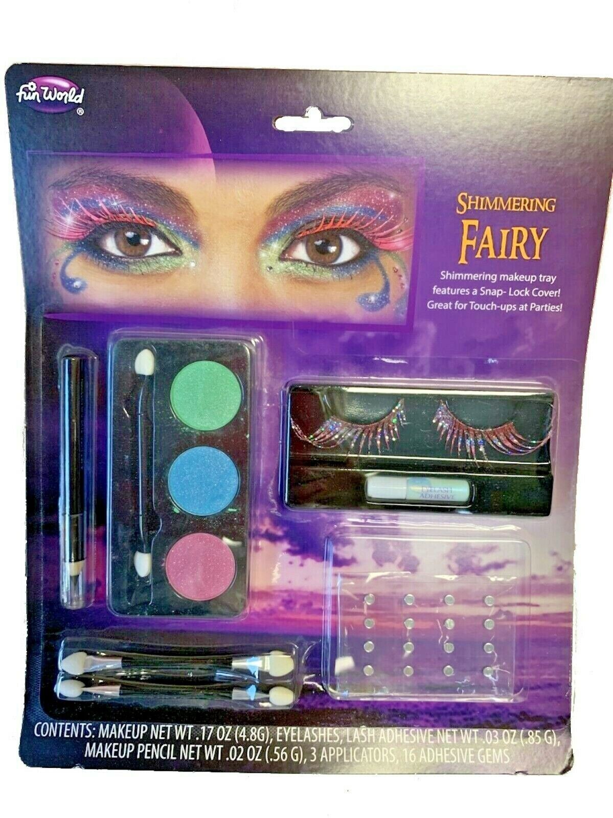 MEGA Lot 8 Glitter Eye Lash Makeup Kit Halloween Costume Fairy Tattoo