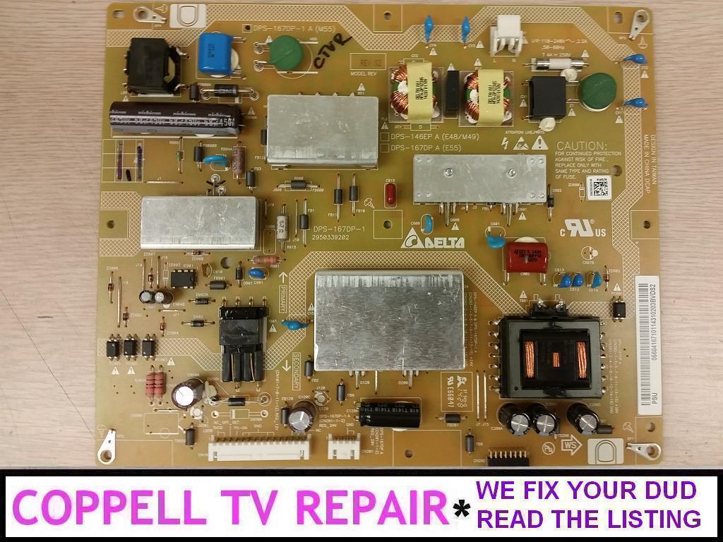 REPAIR SERVICE FOR VIZIO E550i-B2 M492i-B2 E480i-B2 POWER DPS-167DP DPS-146EP