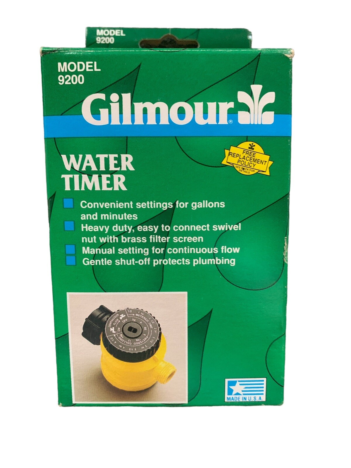 Gilmour Water Meter Timer Model 9200 Yellow - Hose Sprinkler Control