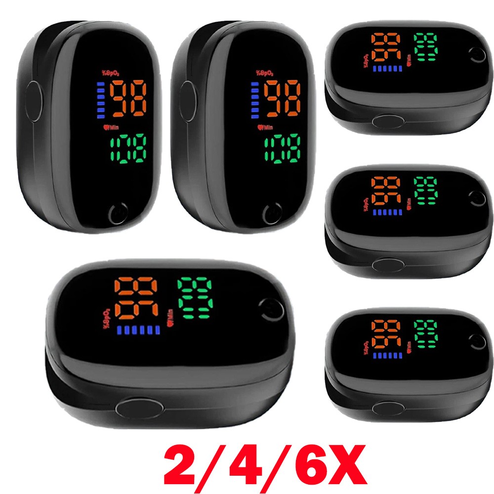 2/4/6x Digital Finger Pulse Oximeter Finger Clip LED SpO2 Heart Rate Monitor HOT