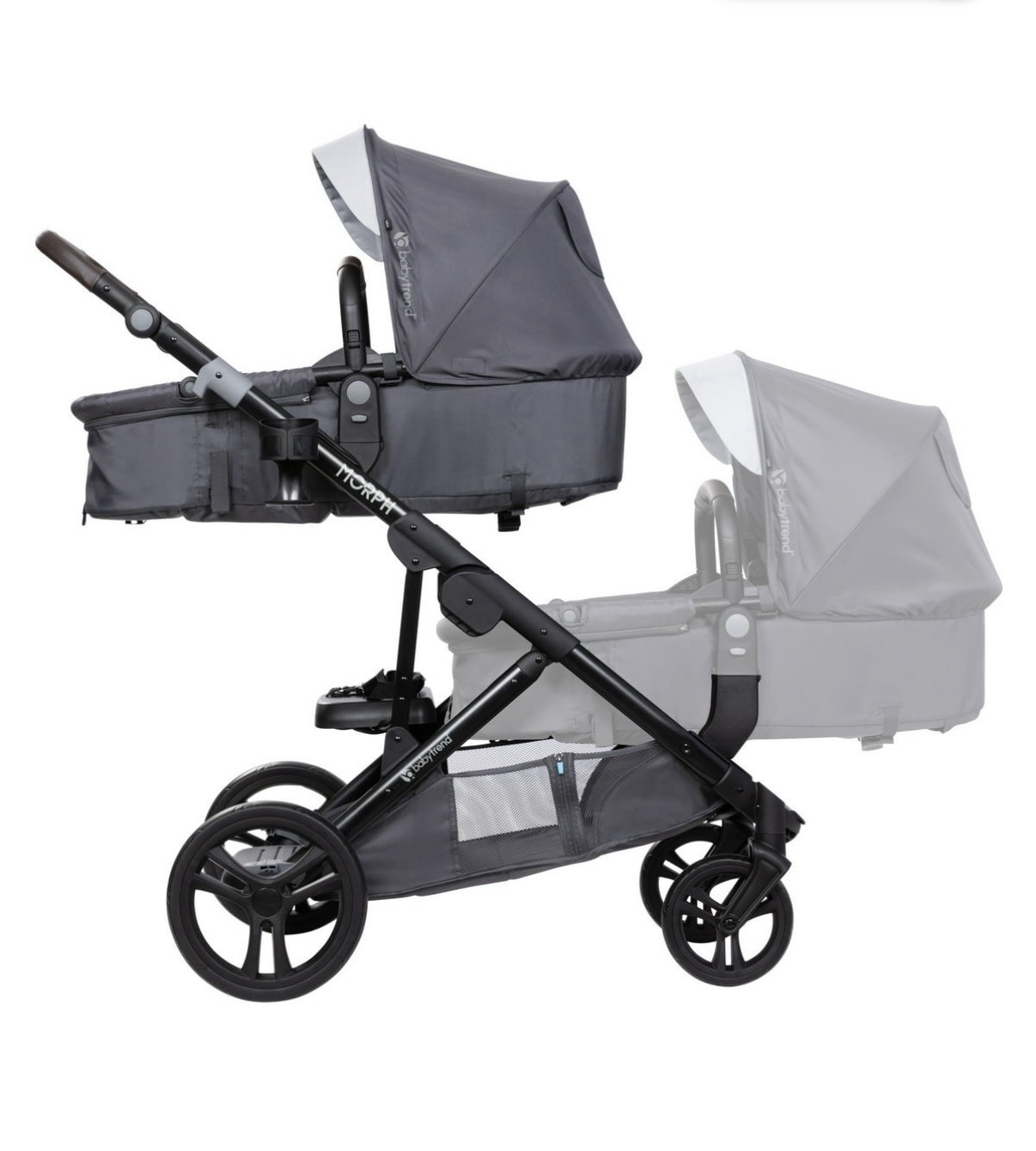 Baby Trend Morph Single to Double Stroller Second Seat Dash Grey BT05F01