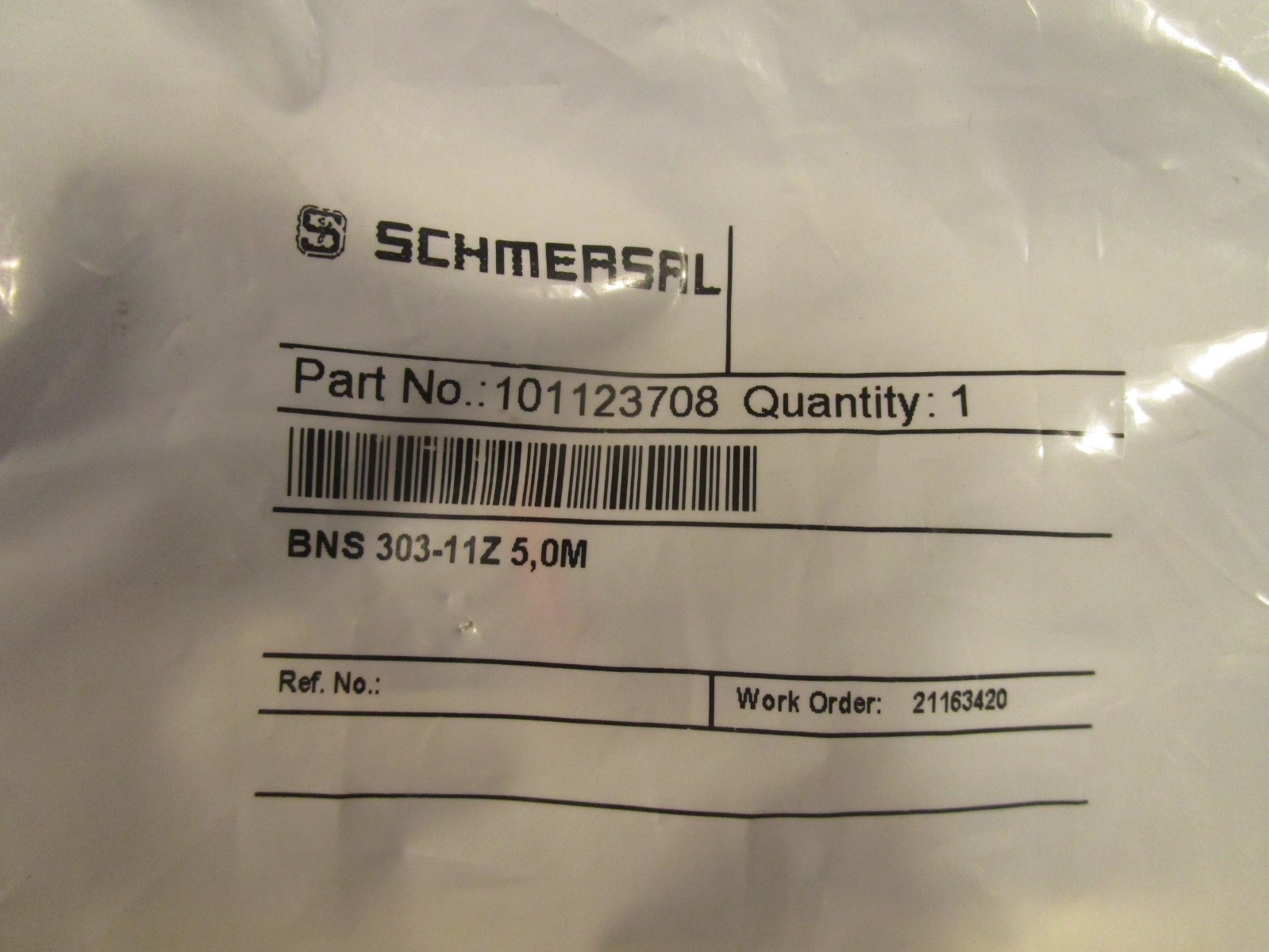 Schmersal BNS303-11Z-5M, 101123708 Safety Switch Coded Magnet BNS 303-11Z 5,0M