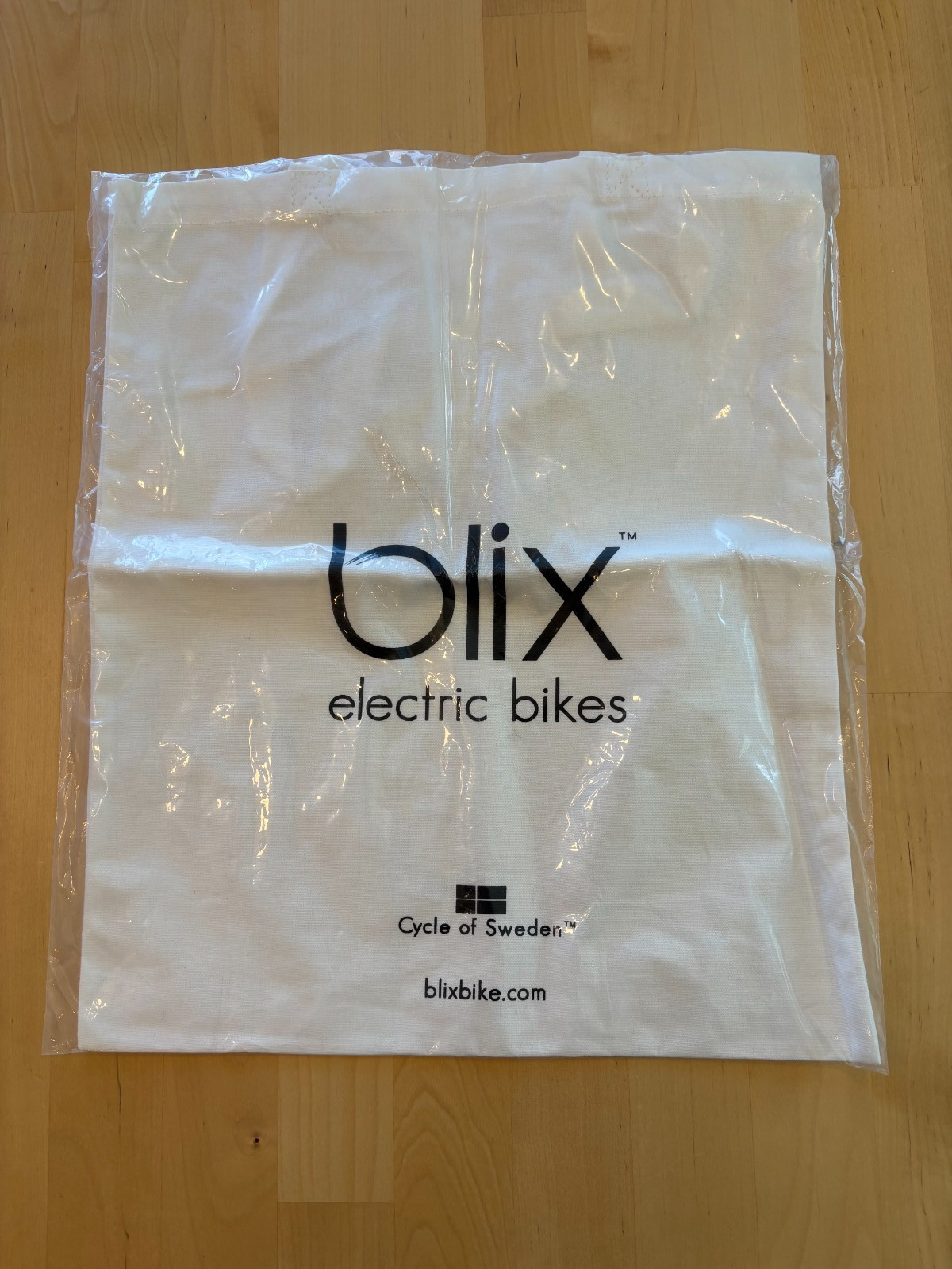 Blix Electric Bike Carrying Bag Tote Art Drawing Black Promotional 12" x 15" NEW