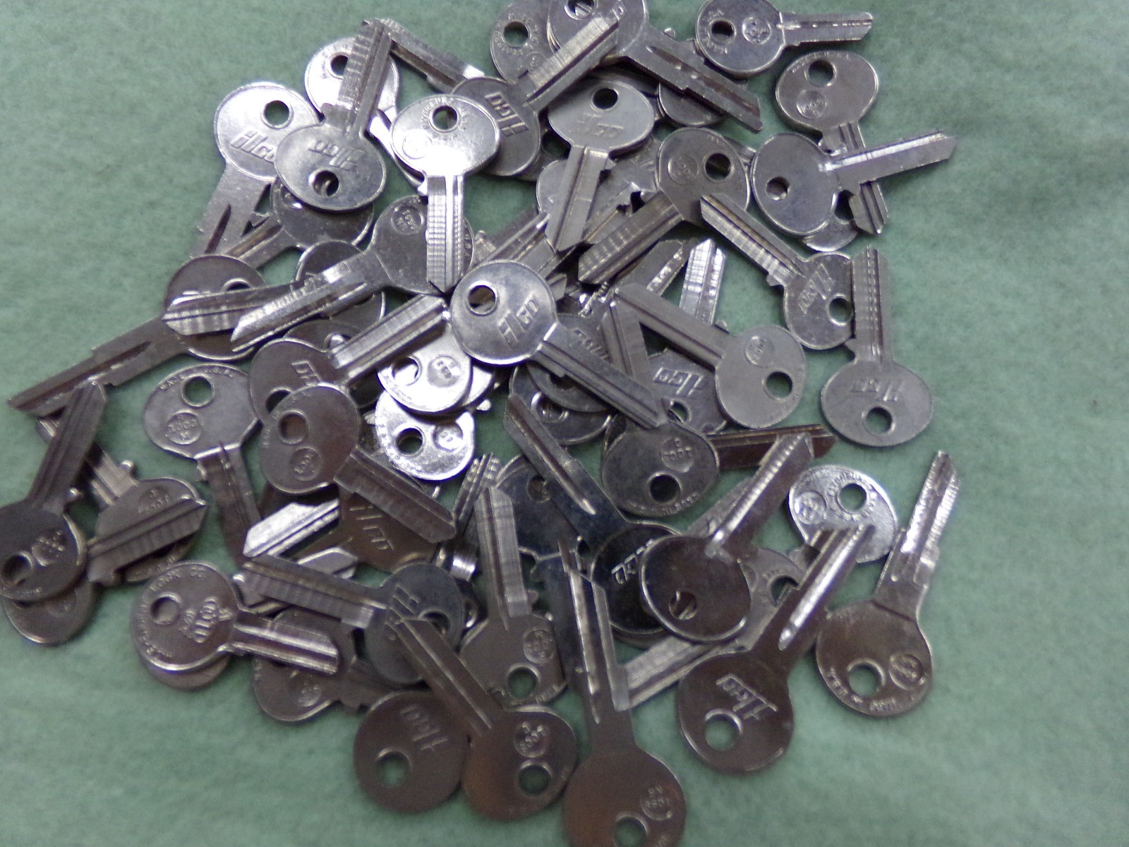 Mixed Lot of 64 ILCO Uncut Blank Keys Locksmith  1098NR-998GD-1003C-B1054B ++