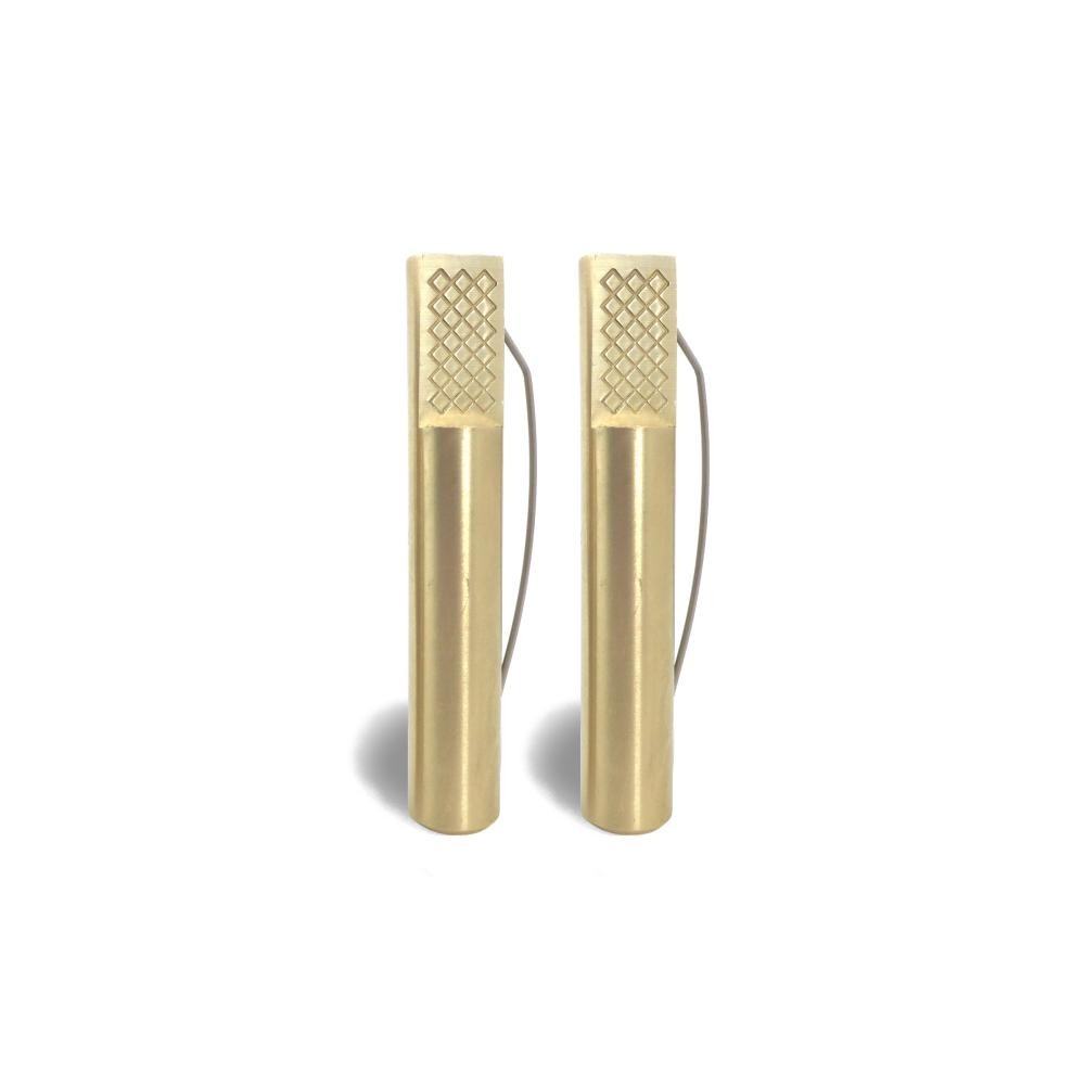 Taytools Solid Brass Round Workbench Dogs for 3/4 In Holes 2-Pack 2-3/8" 776117