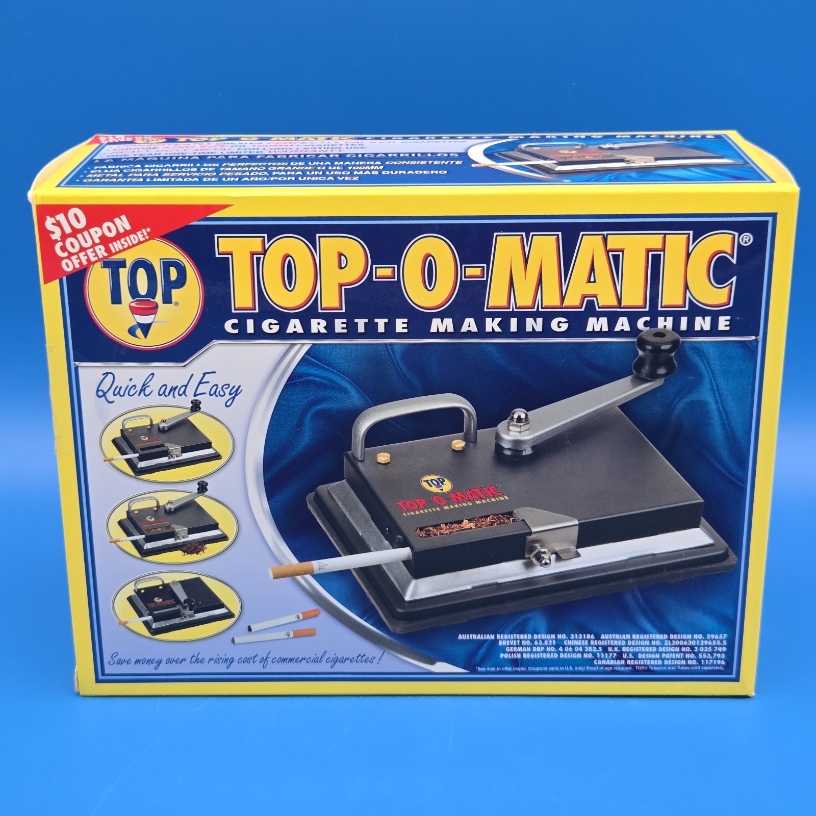 💥 TOP-O- MATIC CIGARETTE ROLLING MACHINE ✨ WORKS W/ KING SIZE & 100MM TUBES