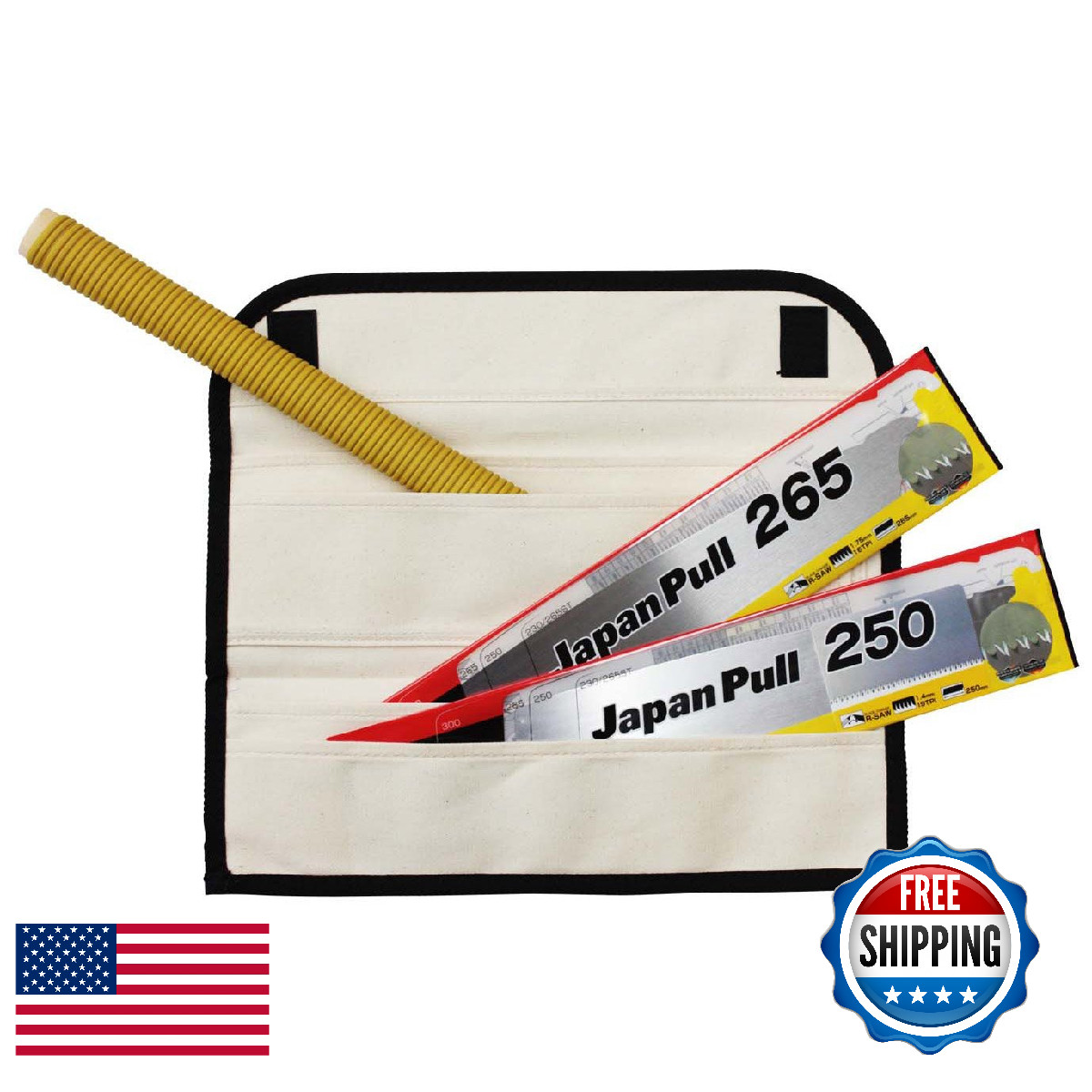 Tajima Pull-Stroke Saw Set 16 TPI 19 TPI Japanese Flush Cut Hand Saw Kit Quick-R