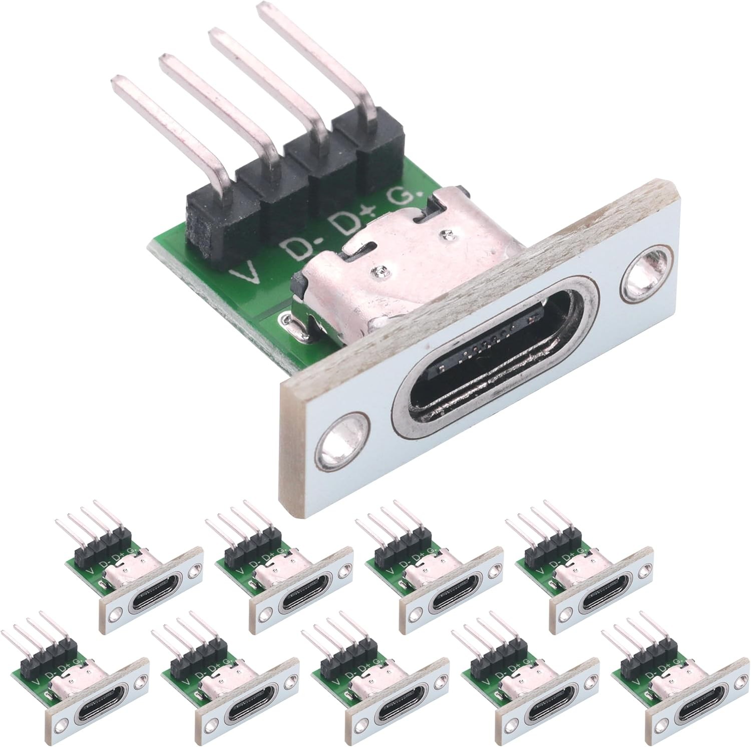 20 Pcs USB 3.1 Type C Connector Board DIY Serial Basic Breakout Female Connector