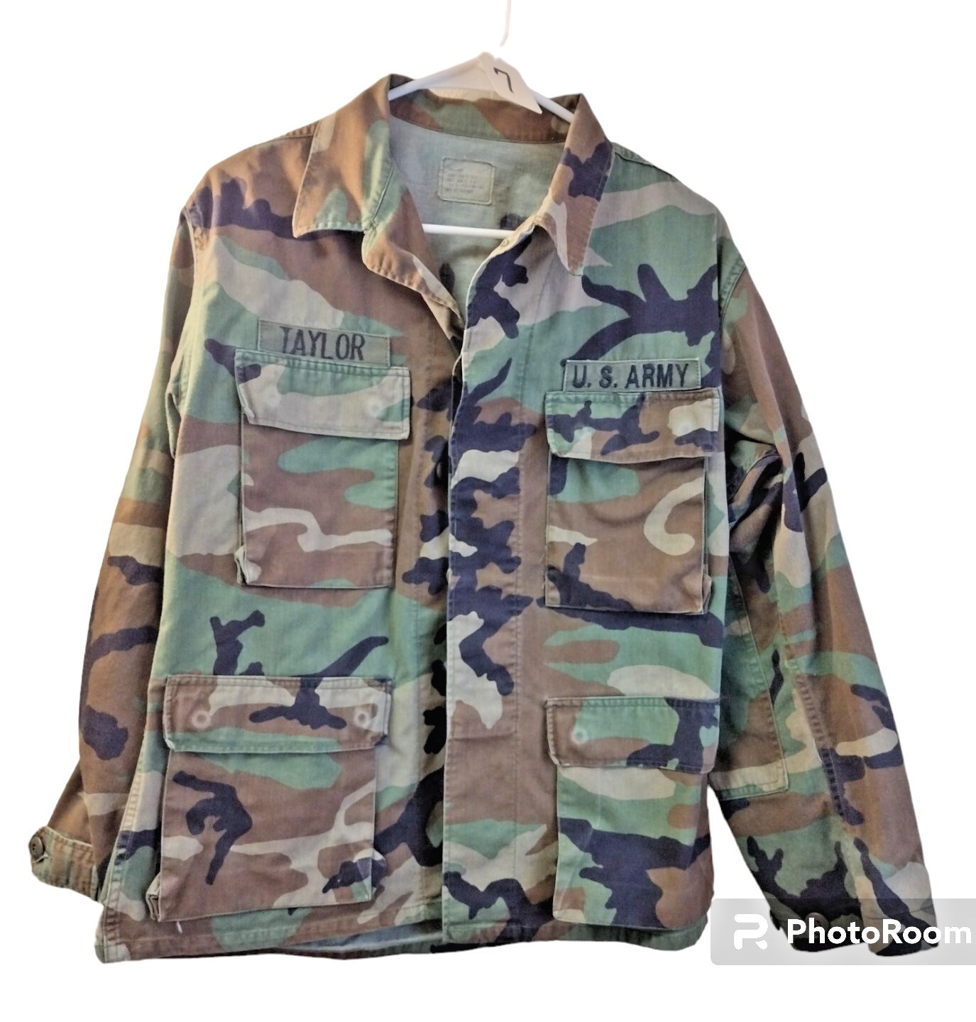 USGI Army  BDU Camo Combat Top Shirt Blouse Small Short           (#7)
