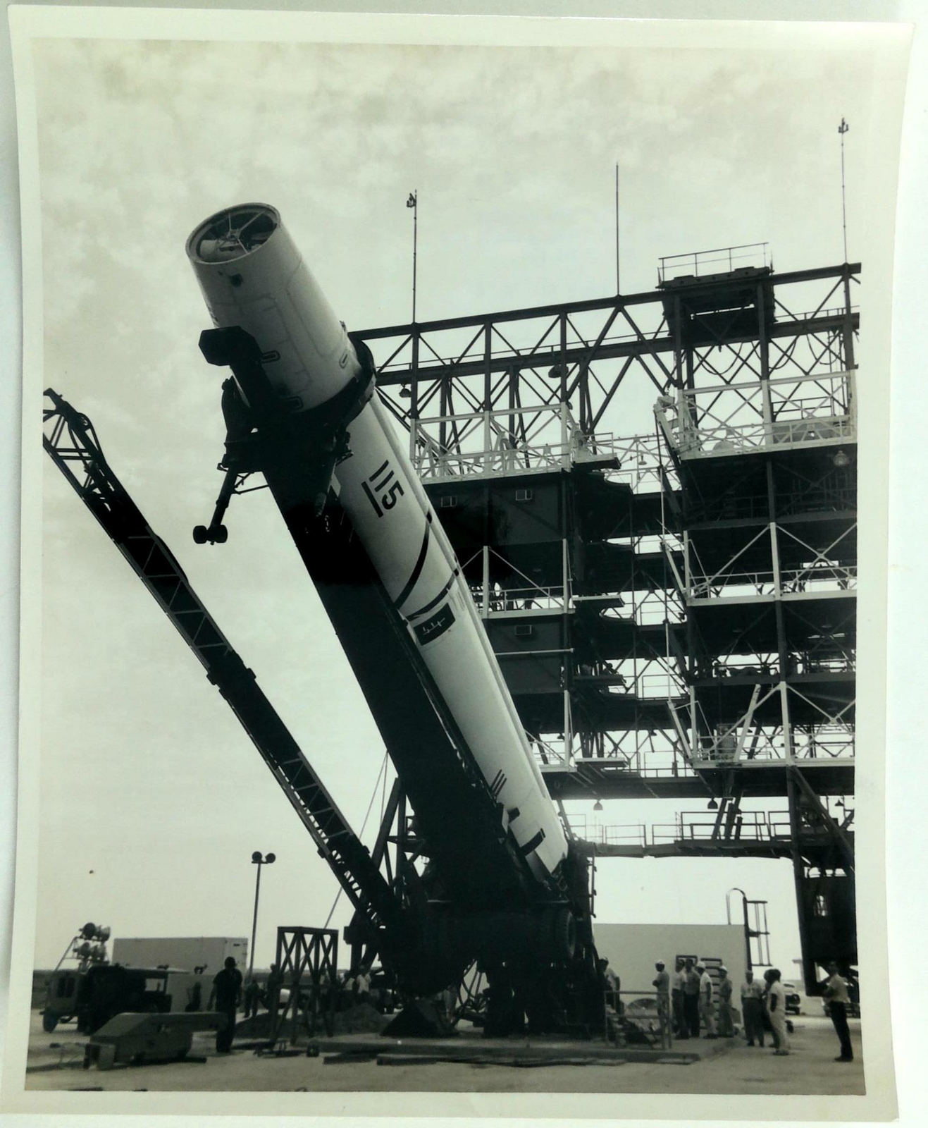 1958 Official US Air Force Photo Cape Canaveral OIC Launcher Douglas Pad 18B