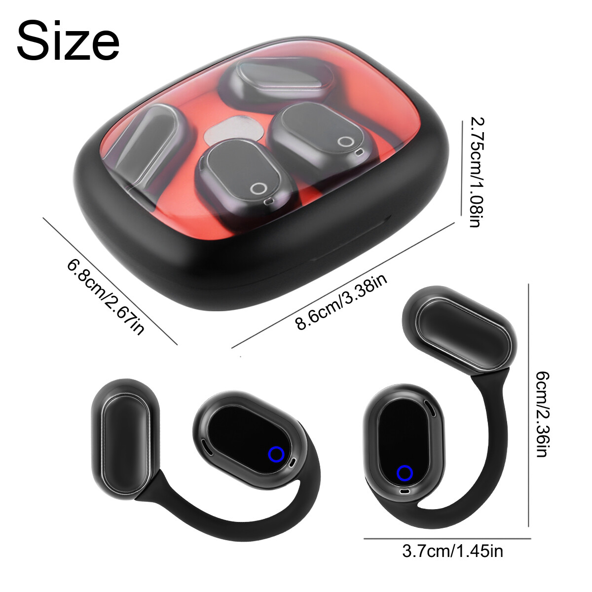Wireless True Bone Conduction Headphones Wireless Headset Earbuds Bluetooth V5.3