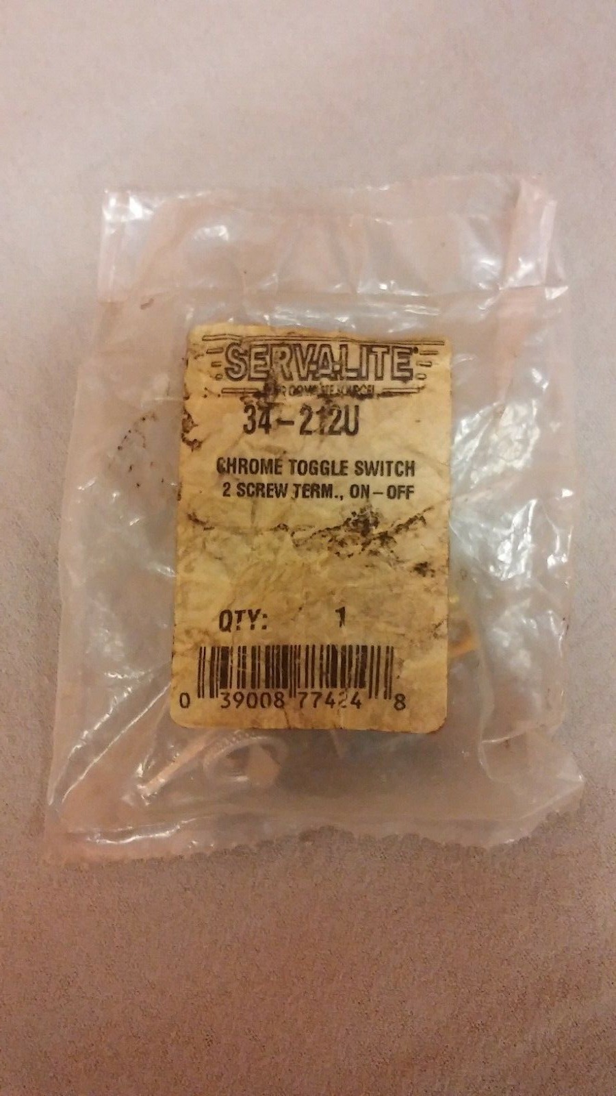 Serv A Lite Toggle Switch  34-212U Chrome 2 Screw On/Off