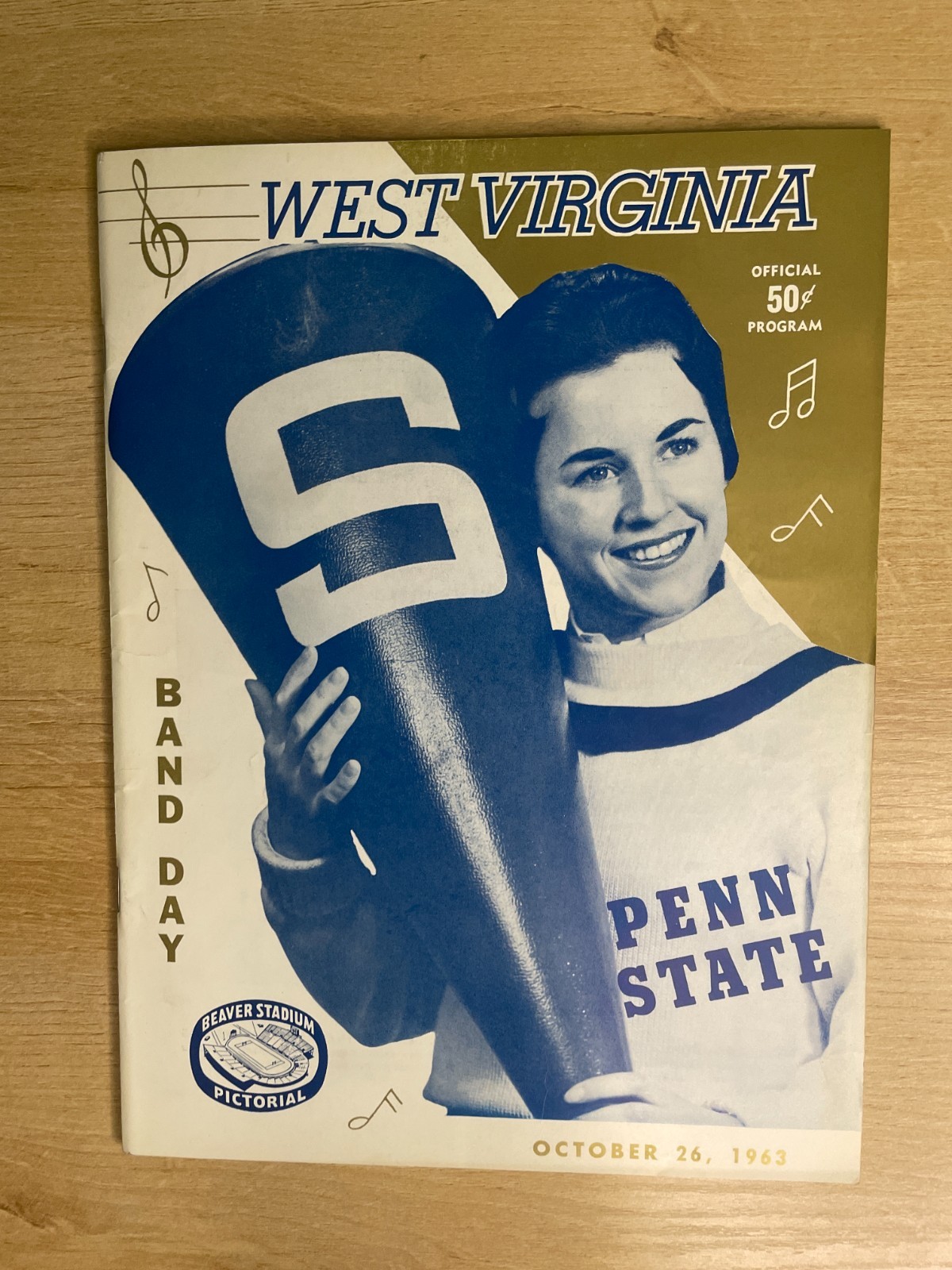 Vintage Penn State Vs. West Virginia October 26, 1963 Football Program B3554