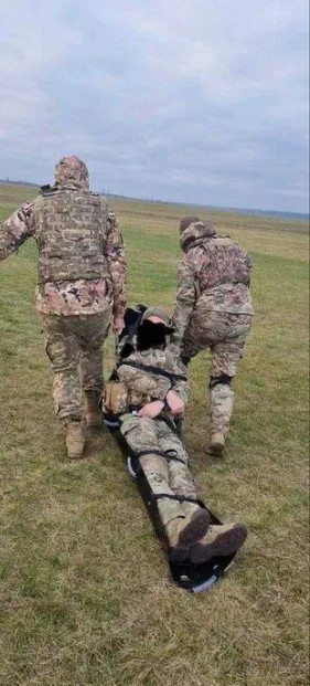 Evacuation plastic stretcher drag (220 cm x 50 cm)