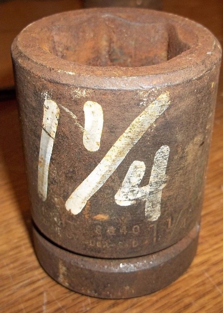 WRIGHT 1-1/4" 1 1/4 IN 1" DRIVE 6 POINT IMPACT SOCKET 8840 (367-1)