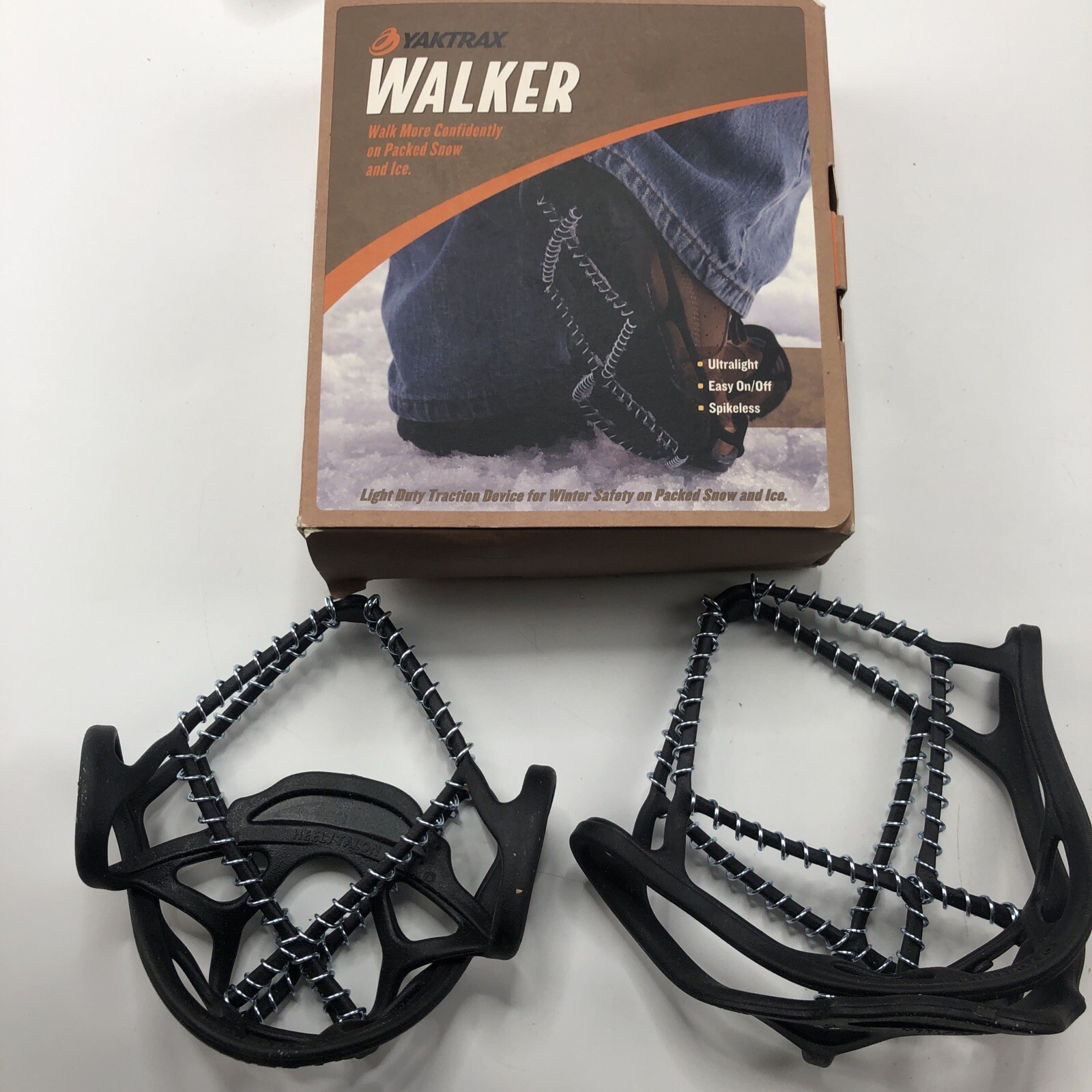 Yaktrax Ice Walker Medium Crampon Men’s 9-11.  Woman’s 10.5-12.5. Metal New