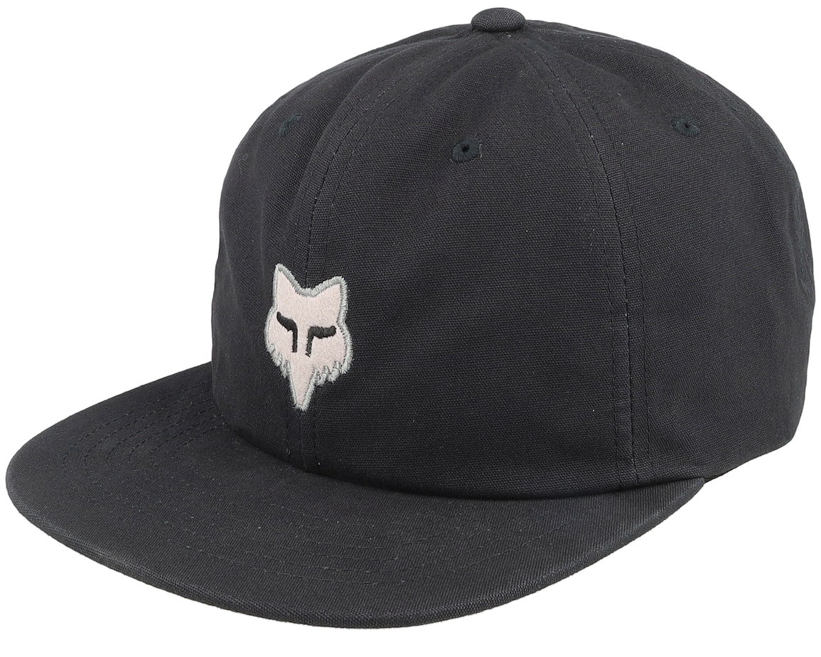 FOX Racing Alfresco Strapback Adjustable Hat - Black - Iconic Fox Head Logo NWT