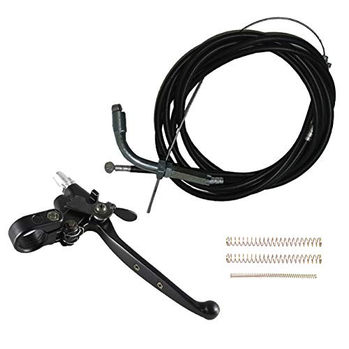 MERZHCHARE Left Clutch Lever W/ Lock Throttle & Clutch Cable Set Fits 49cc