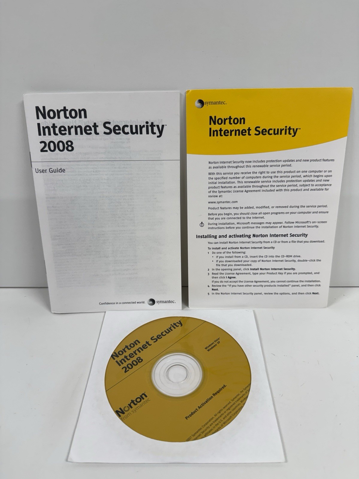 Vintage Norton Internet Security 2008 Software Disc Windows XP Vista New