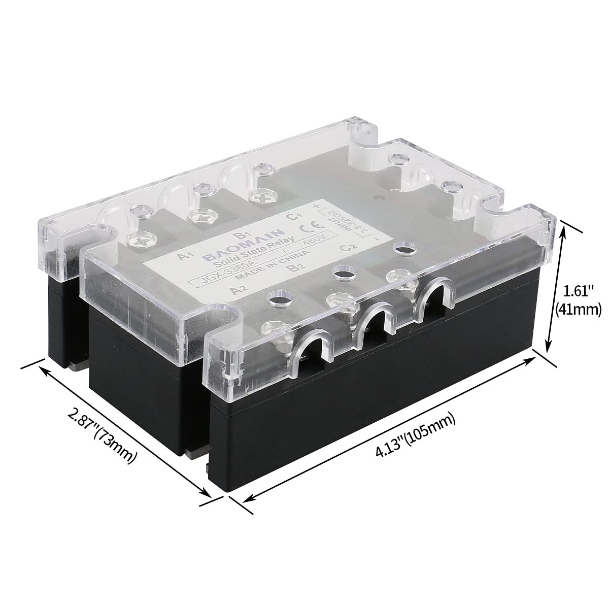 JGX3380A 3 Phase Solid State Relay 432V DC Input 480VAC 80A Output DC/AC