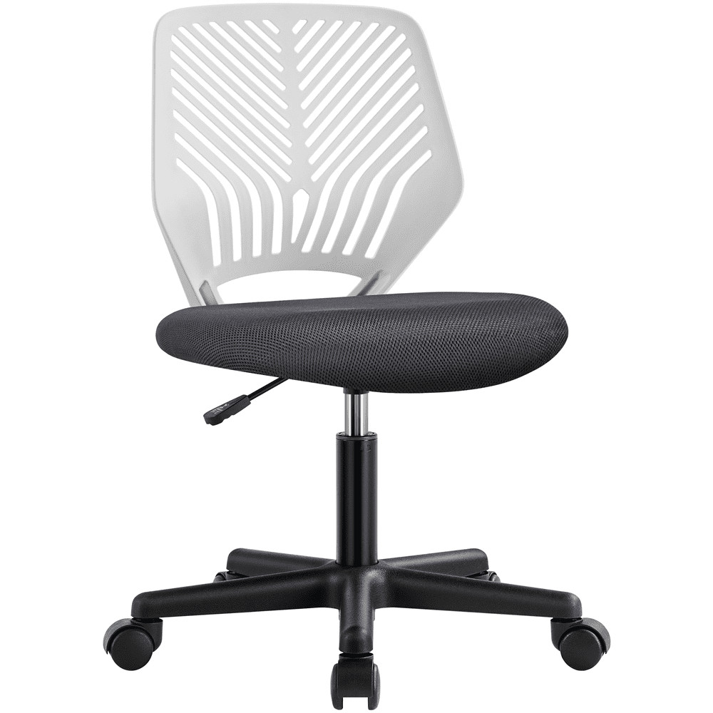 Adjustable Armless Mid Back Office Chair Black