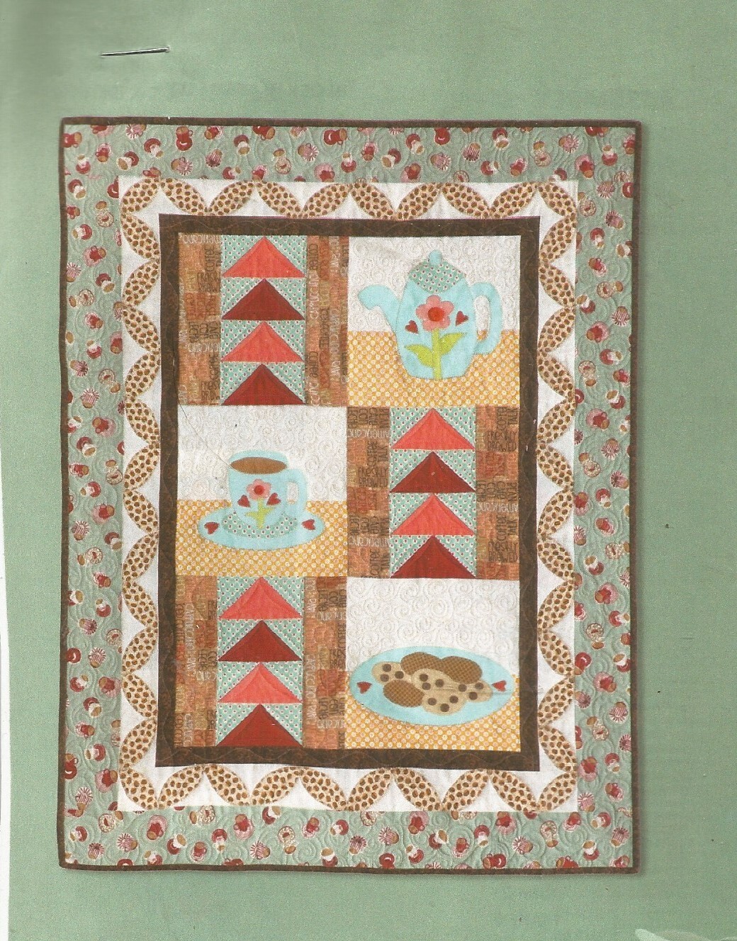 E0610 COFFEE TIME WALLHANGING QUILT PATTERN/INSTRUCTIONS