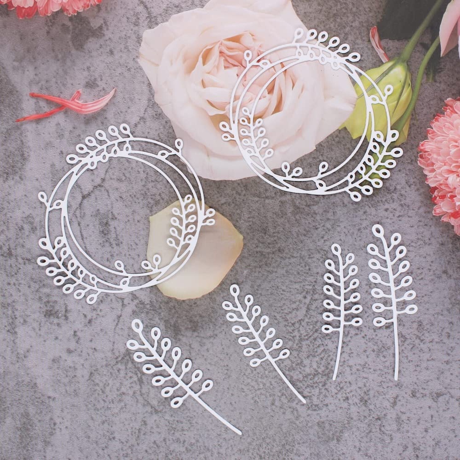 KSCRAFT Elegant Foliages Leaves Vines Metal Cutting Dies Stencils for DIY Scr...