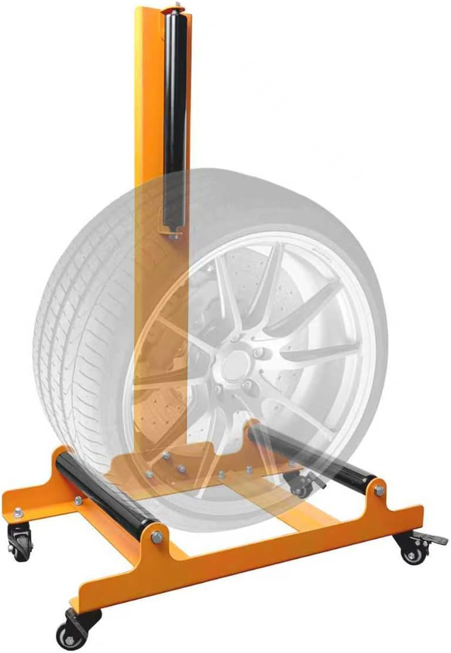 Rolling Wheel Detailing Stand – Heavy-Duty Tire Cleaning and Polishing Roller wi