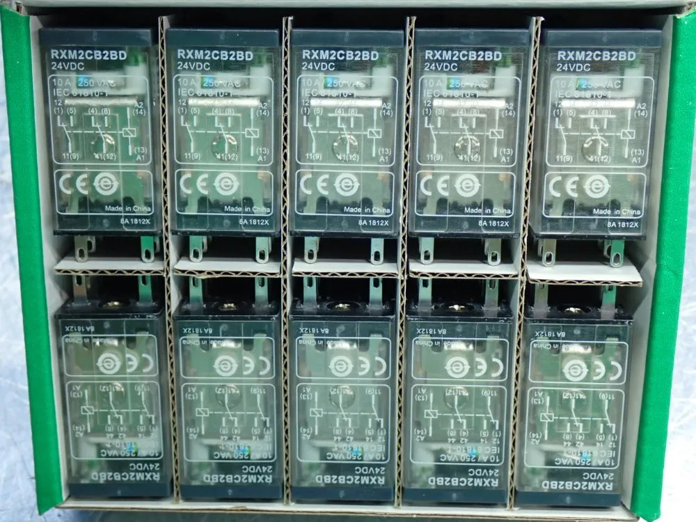 SCHNEIDER ELECTRIC MINIATURE PLUG RELAY, 10PCS RXM2CB2BD
