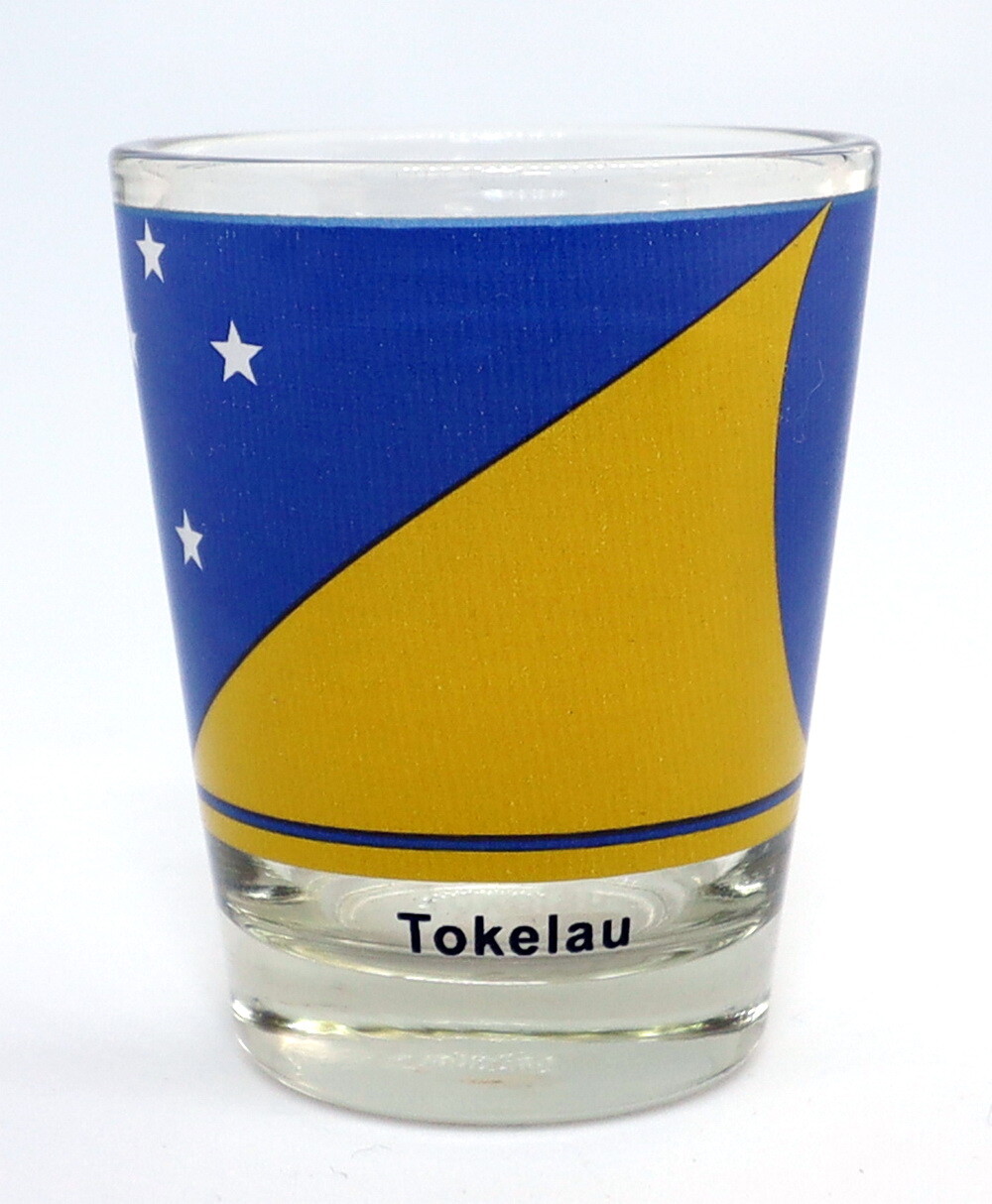 TOKELAU FLAG SHOT GLASS SHOTGLASS