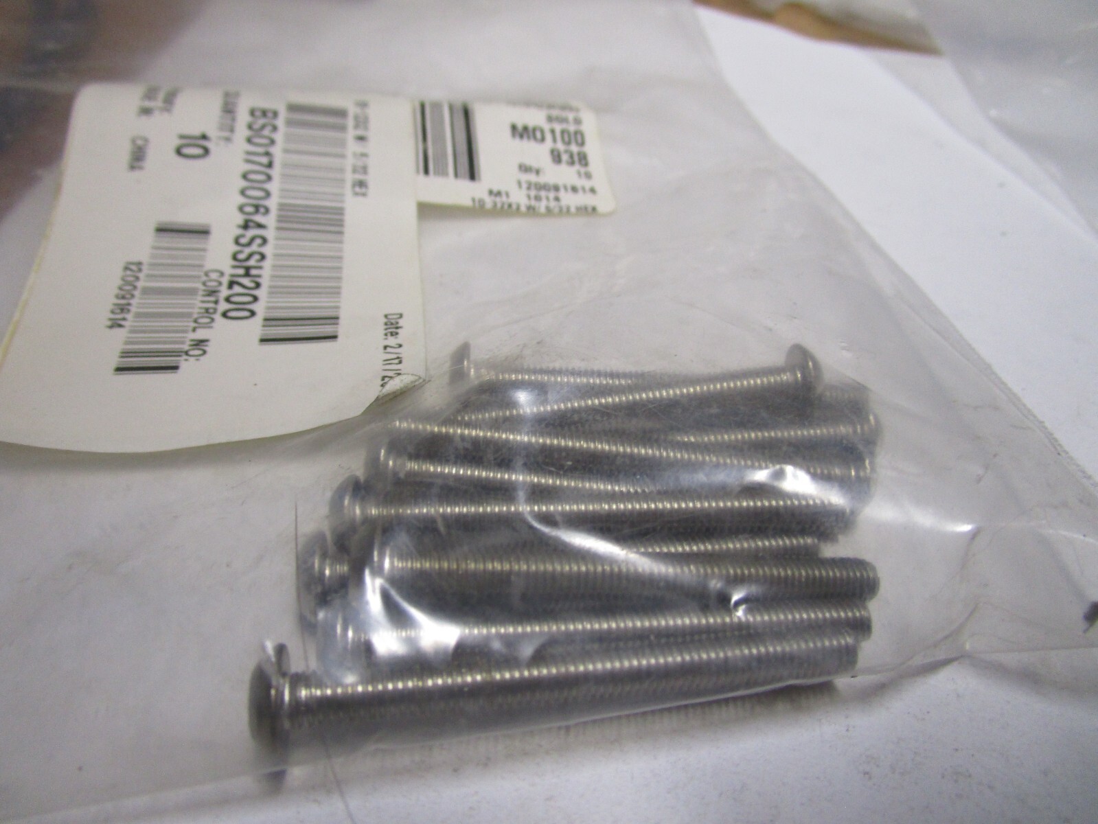 #10-32 x 2" Hex Button Head 18-8 Stainless Steel Security Machine Screw QTY 10