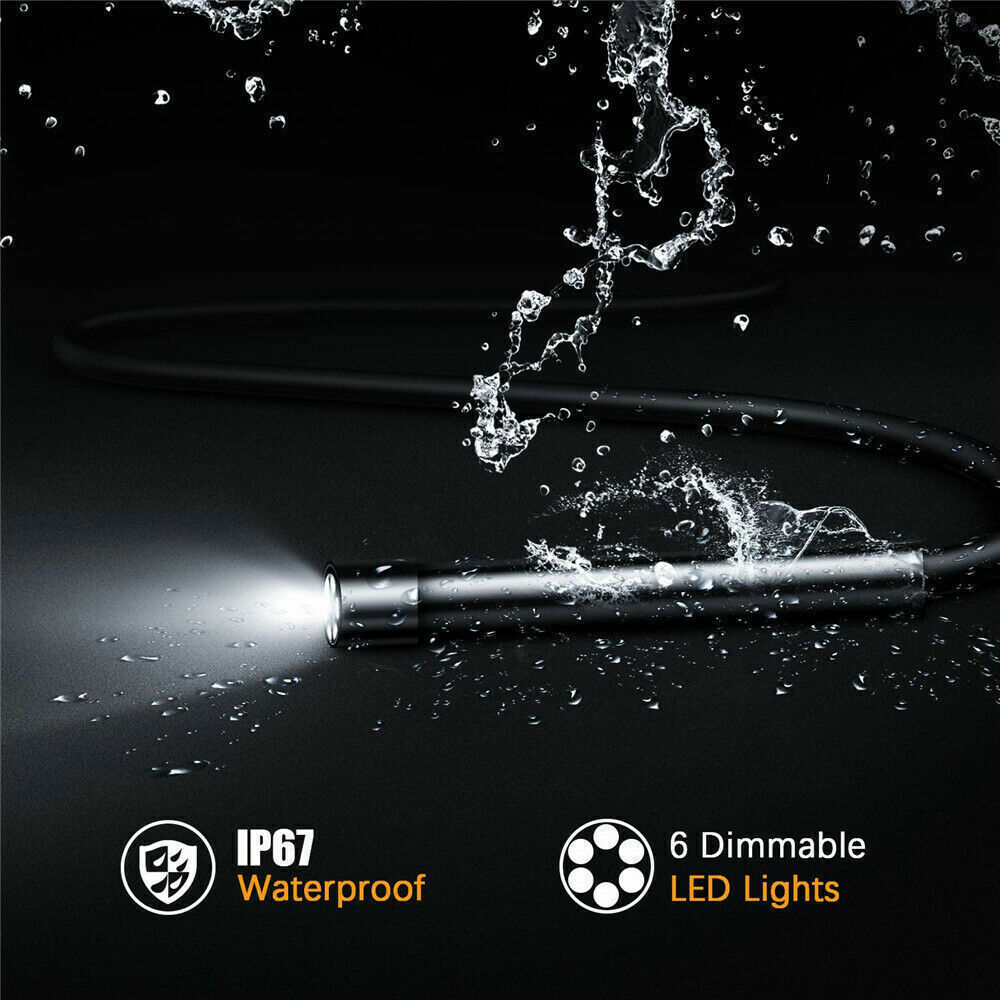 WIFI Endoscope Borescope Snake Inspection Camera HD 2.0MP for Phone Android 10M