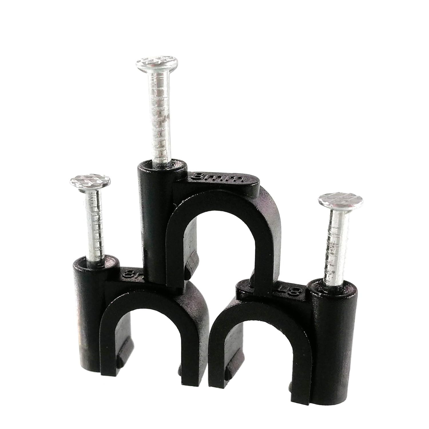 100 Pack Nail in Cable Clips Ethernet Cable Nails Tacks Clips 8Mm for Electrical