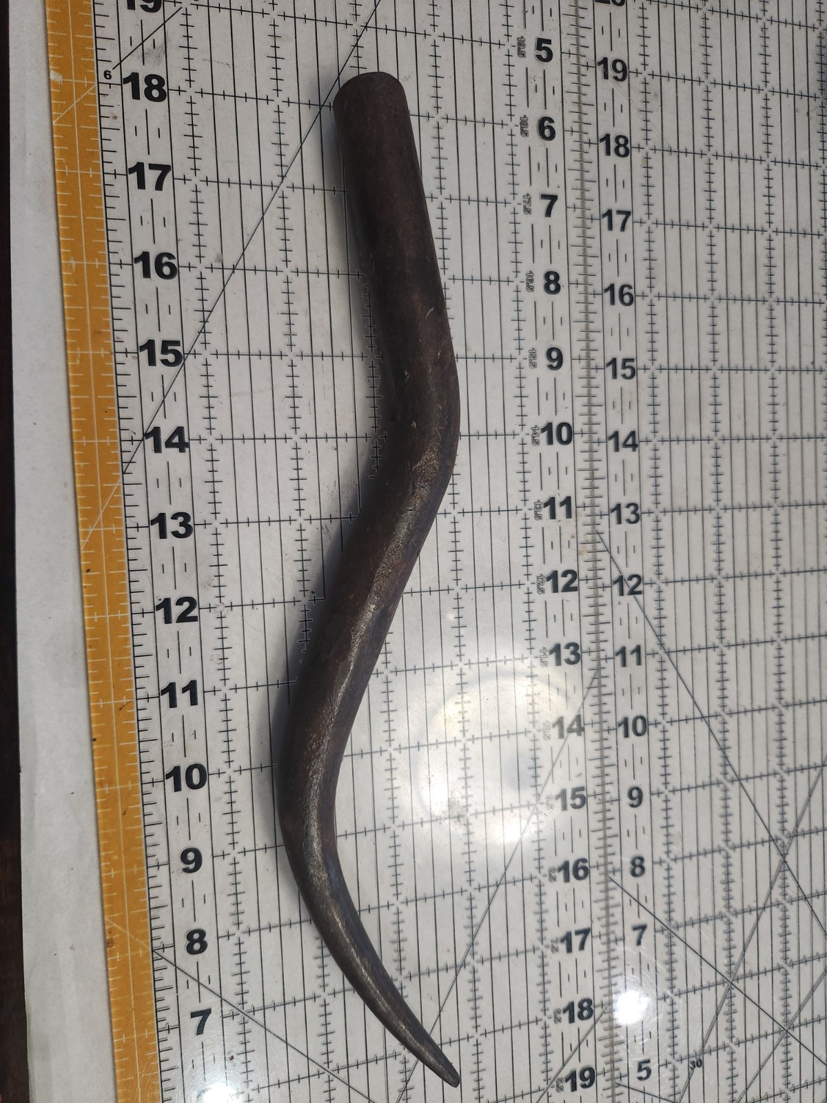 Vintage Large Blacksmith Body Work Forming Spike Curved Odd Rare Early