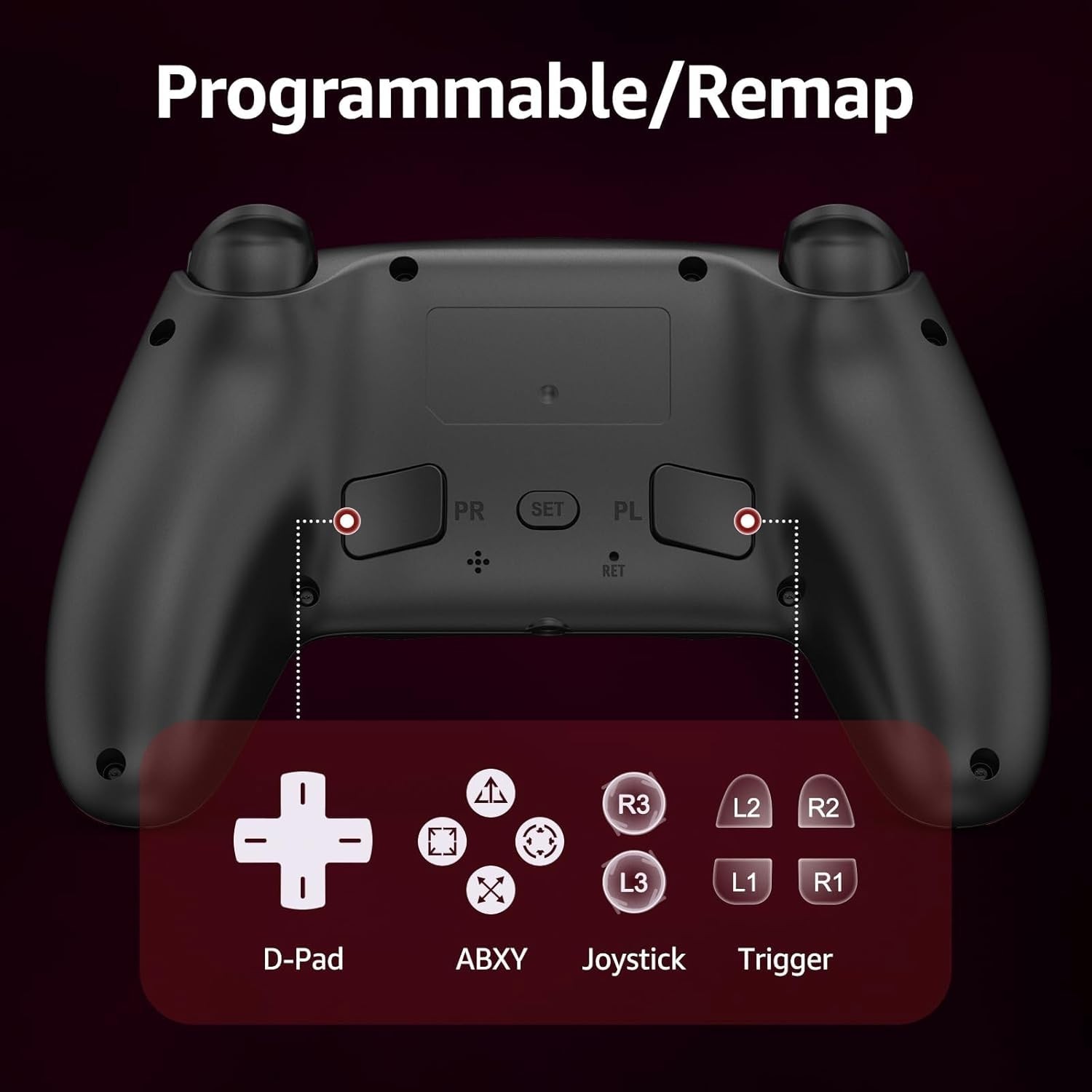 Wireless PS5 Controller with Hall Effect & Dual Vibration for Ultimate Gaming