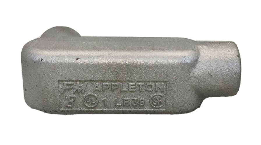 LR38 APPLETON 1-INCH HUB SIZE STYLE-LR FORM 8 CONDULET CONDUIT OUTLET THREADED