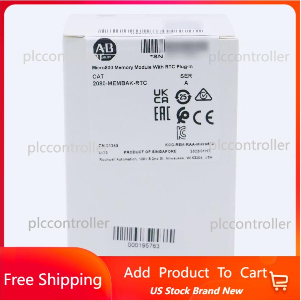 New Allen Bradley 2080-MEMBAK-RTC In Stock Memory Plug In Module 2080MEMBAKRTC