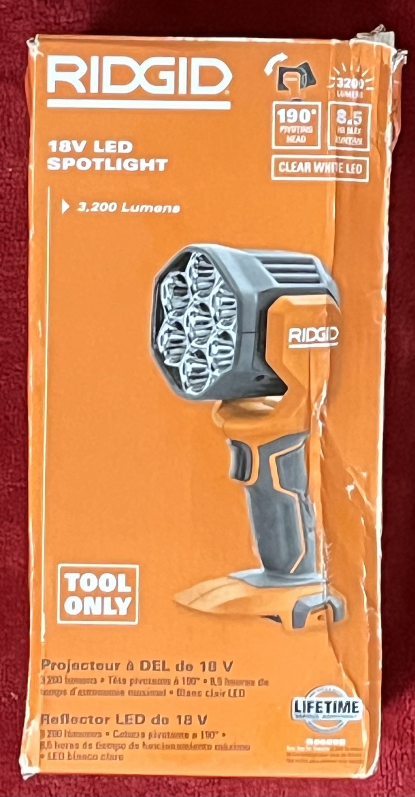 Rodgid 18 -Volt LED Spotlight R8699B ( tool only)