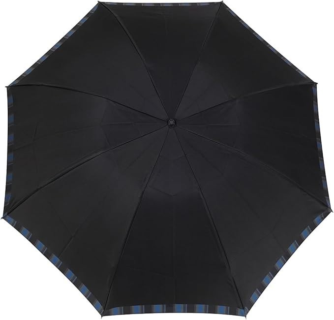 Makita Shoten Luxury Japanese Folding Umbrella Navy Stripe Lining Made in Japan
