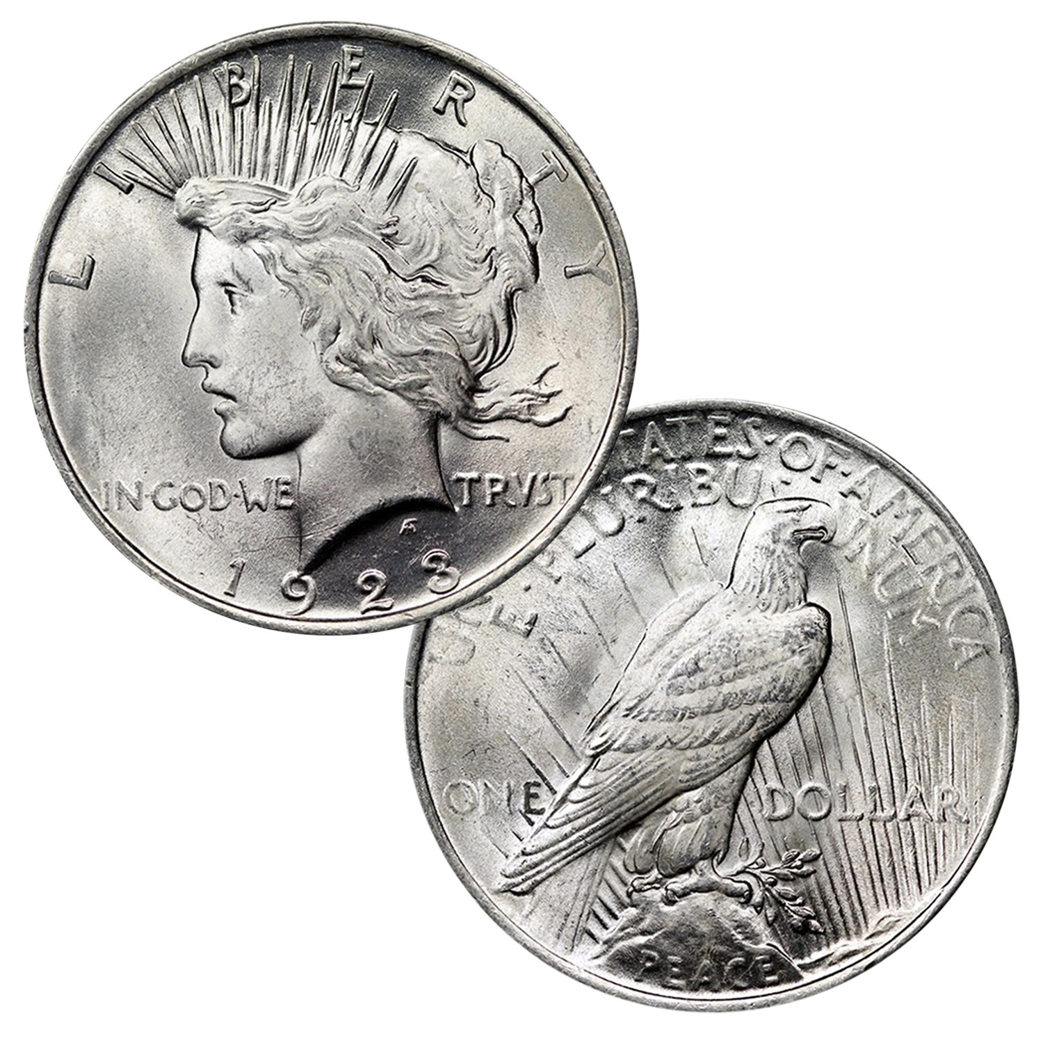 1922-1935 - 90% Silver Peace Dollar Brilliant Uncirculated BU