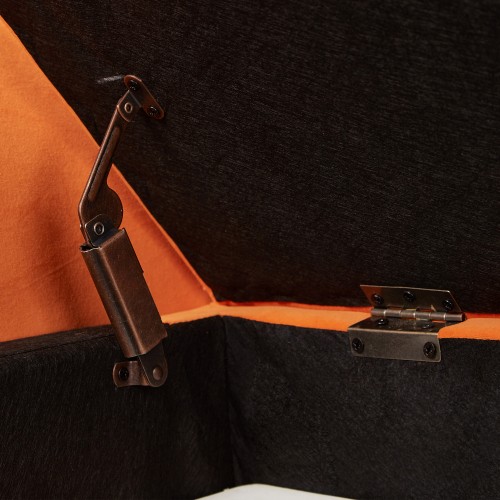 KA 51.5" Bed Bench with Storage Orange Velvet