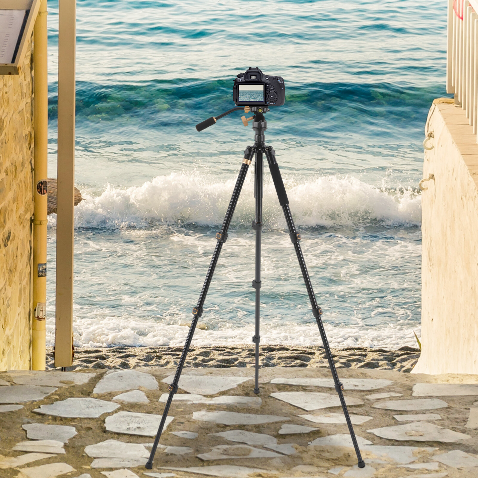 Stabilized Clamping Head Photography Tripod Load 17.64lbs +Head Precision Tripod