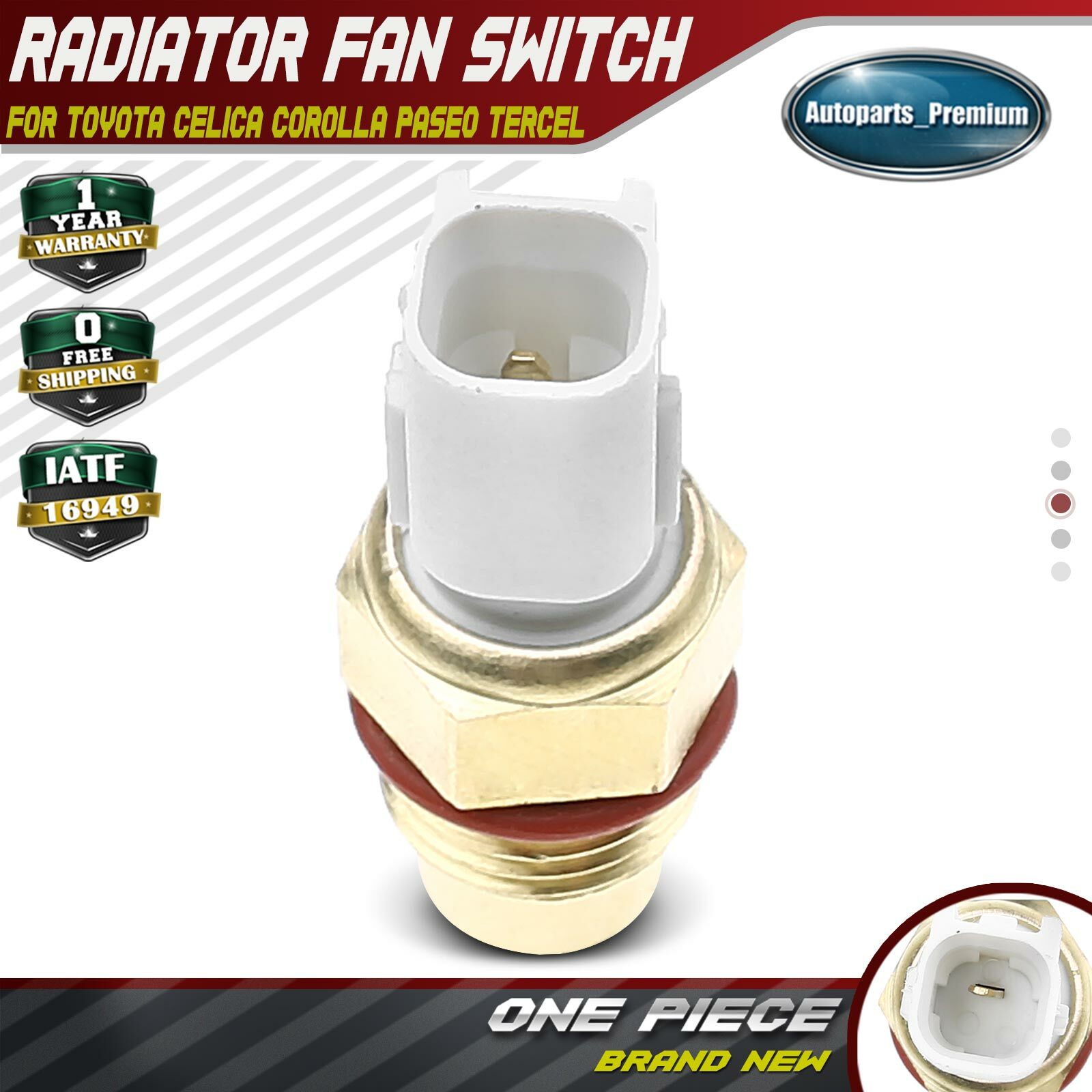 Radiator Fan Switch for Chevrolet Geo Prizm Toyota Celica Corolla L4 1.8L 1.6L