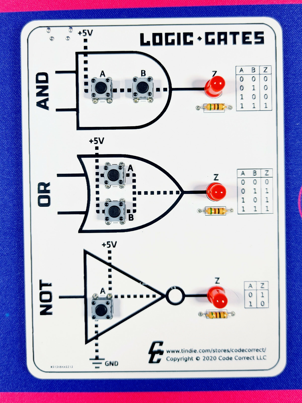 Logic Gates Learning Kit #1 - Switches (Assembly Required)