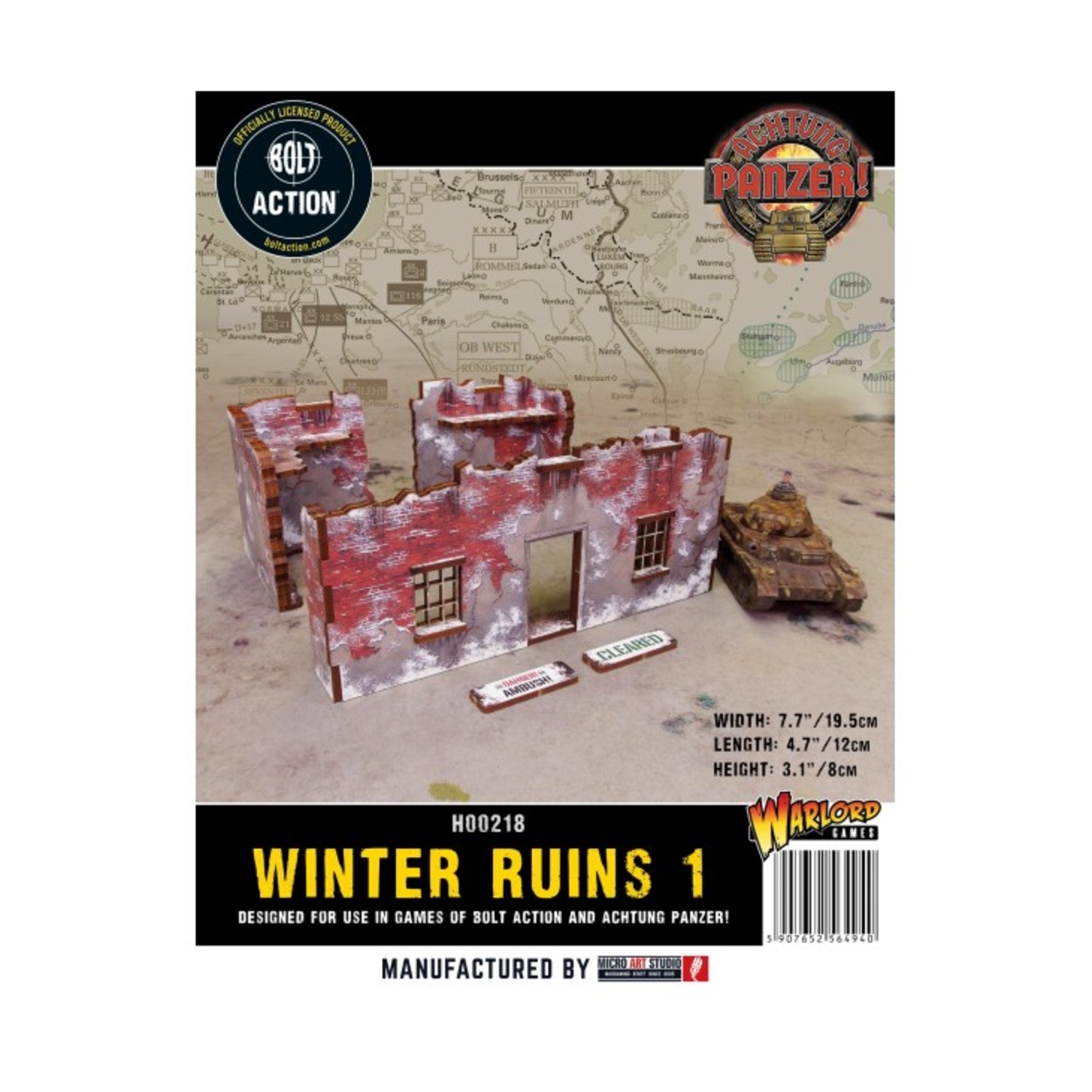 Micro Art Terrain Normandy Winter Ruins 1 Pack SW (New)