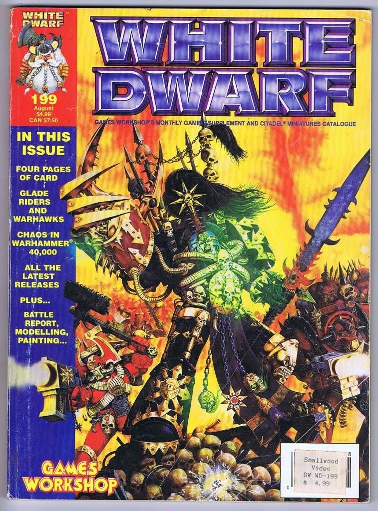 White Dwarf Magazine #199 (August 1996 Games Workshop cover David Gallagher)