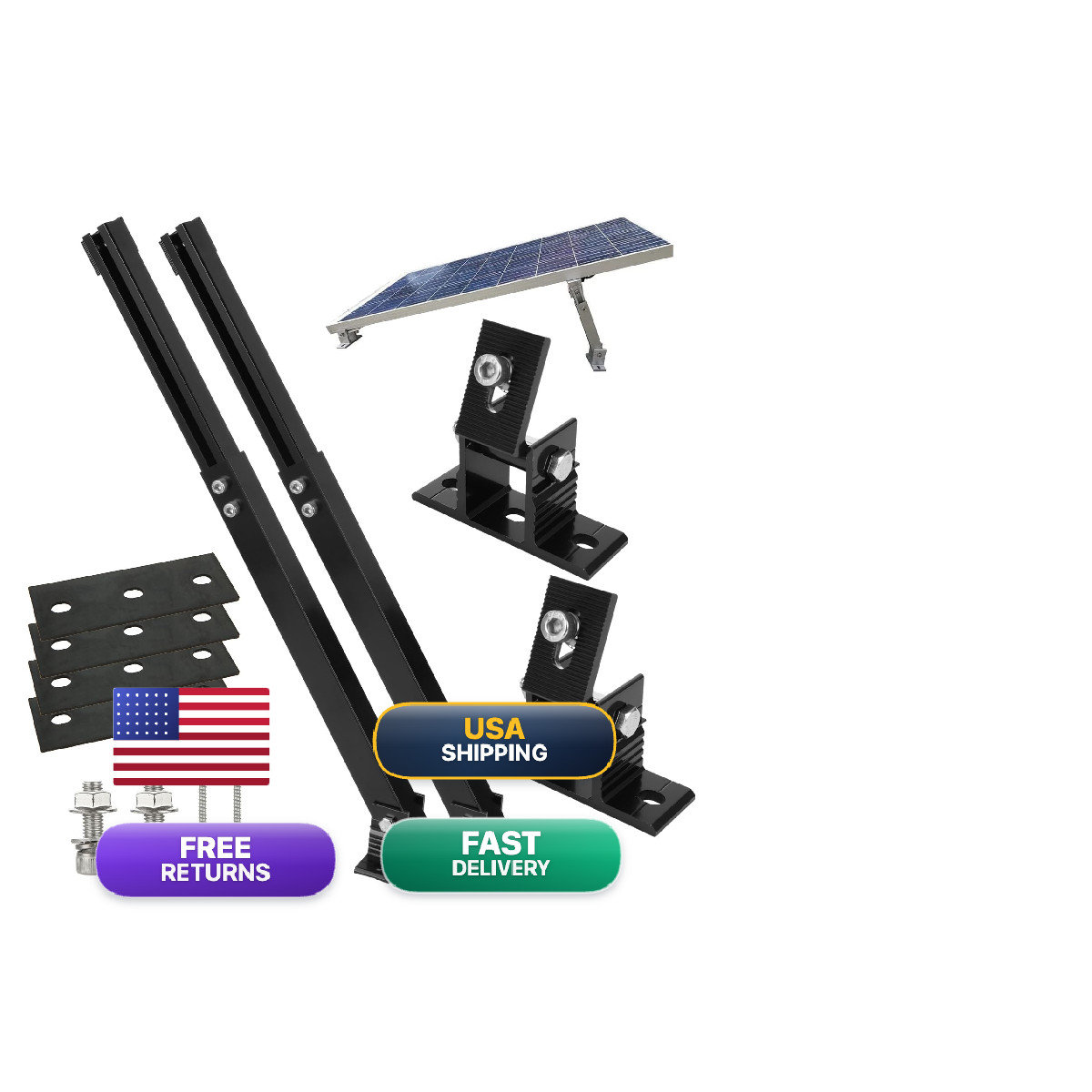 Oungy Adjustable Solar Panel Tilt Mount Brackets Aluminum Alloy Solar Panel