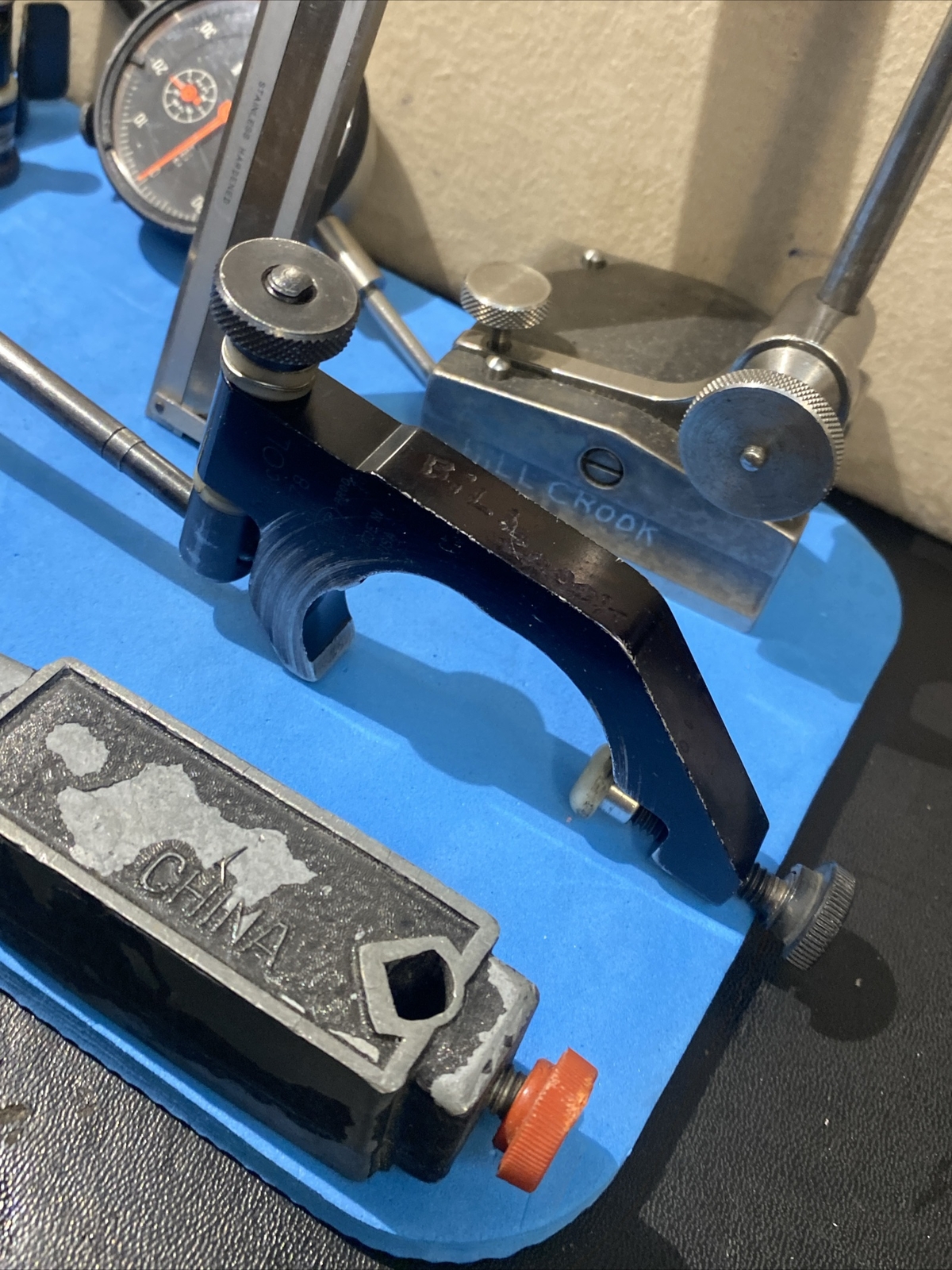 Mitutoyo 7025 Mini Magnetic Test Dial Indicator Stand Holder & Machinist Tools